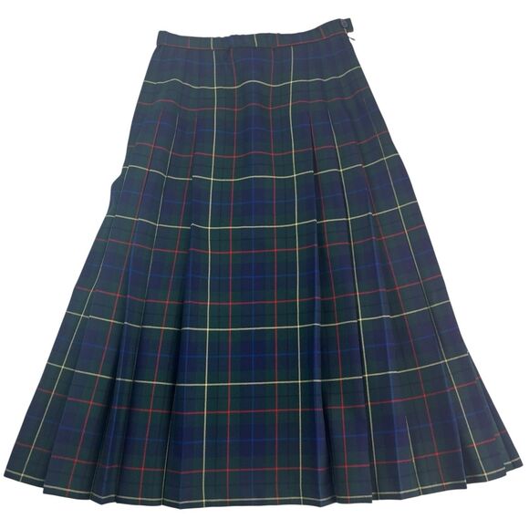 vintage Pendleton Wool Tartan Plaid Pleated Midi Skirt 8P Waist 26 Heritage - Picture 7 of 10